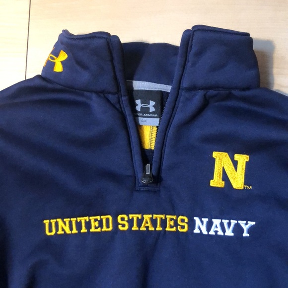 Under Armour U.S. Navy Thermal Quarter Zip - Sz S - Picture 2 of 3